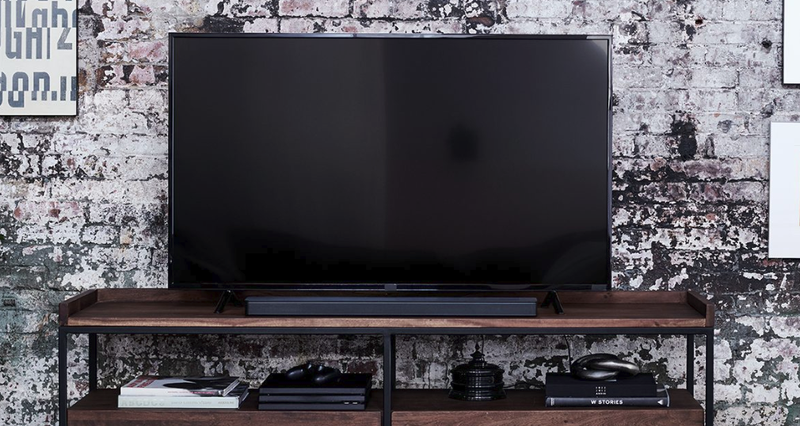 The appearance of the Soundbar 500 (pictured) and the larger Soundbar 700 are much less conspicuous than the Home Speaker 500.